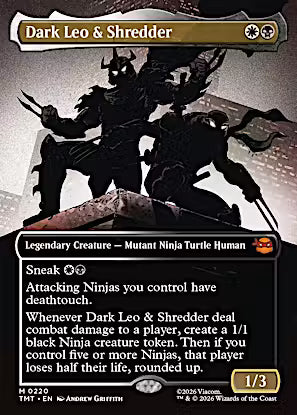 Dark Leo & Shredder (Borderless) (220) [Teenage Mutant Ninja Turtles]